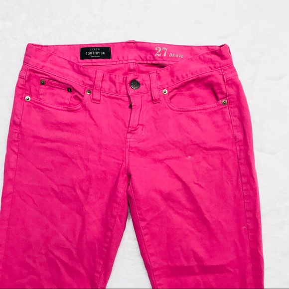 J. Crew pink toothpick ankle jeans - Picture 4 of 5